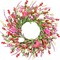 22-Inch Spring & Summer Artificial Flower Wreath for Front Door – Colorful Tulips, Lavender & Greenery on Durable Base for Indoor & Covered Outdoor Farmhouse Décor